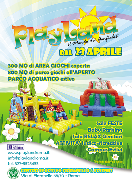 Volantino inaugurazione playland roma